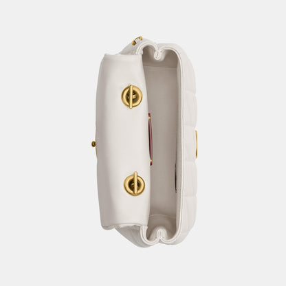 CCC12-Tabby Top Handle Bag with Quilting-B4/Chalk