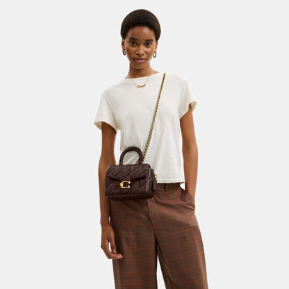 CCC12-Tabby Top Handle Bag with Quilting-B4/Maple