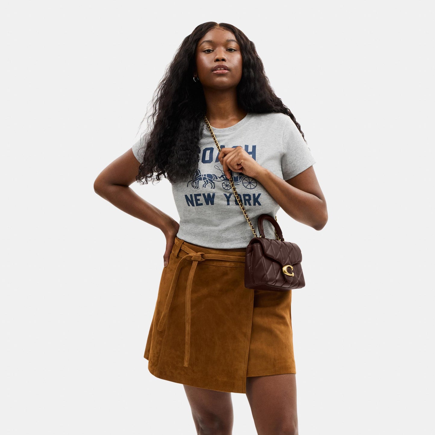 CCC12-Tabby Top Handle Bag with Quilting-B4/Maple