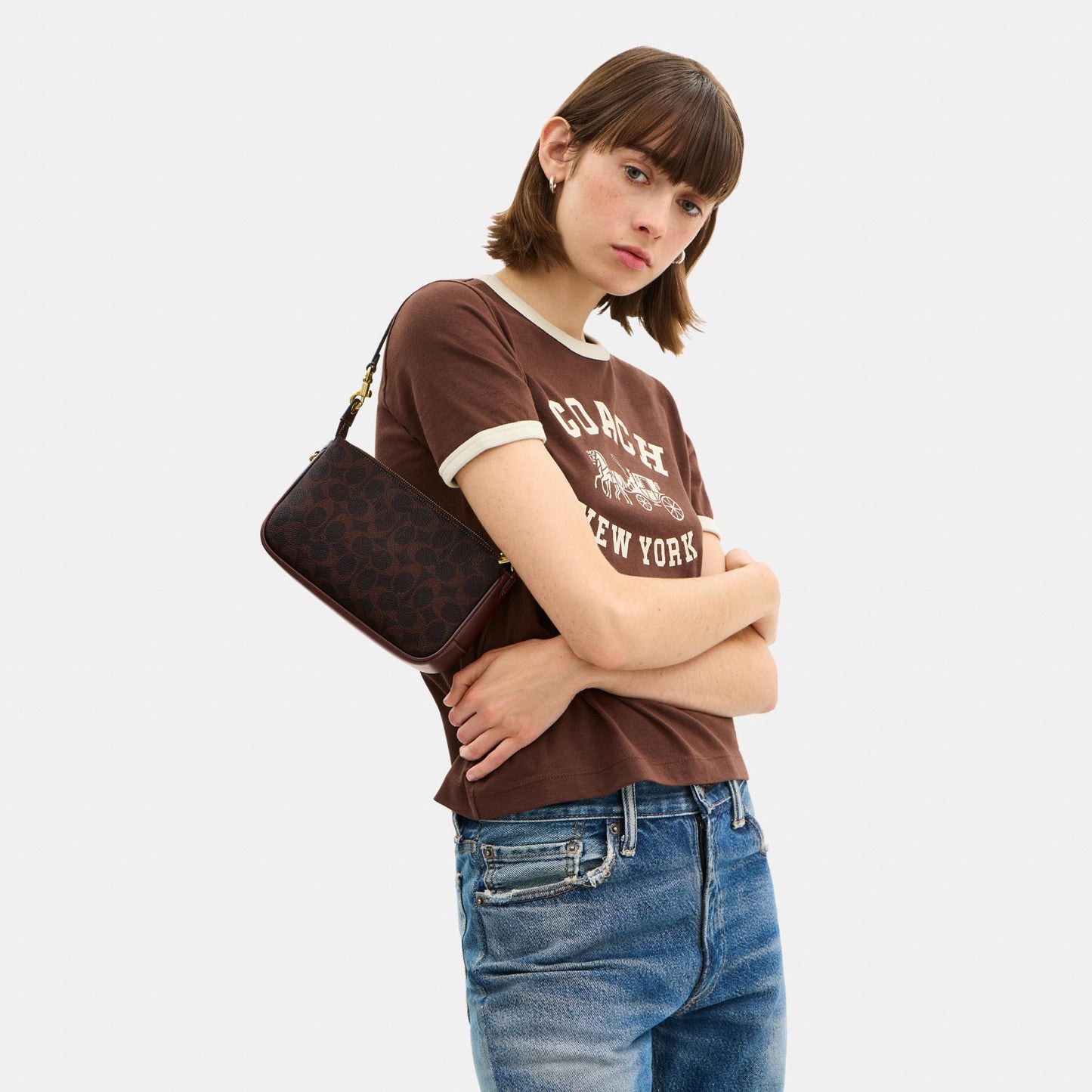 CCC42-Plaza Bag in Signature Canvas-B4/Maple Maple