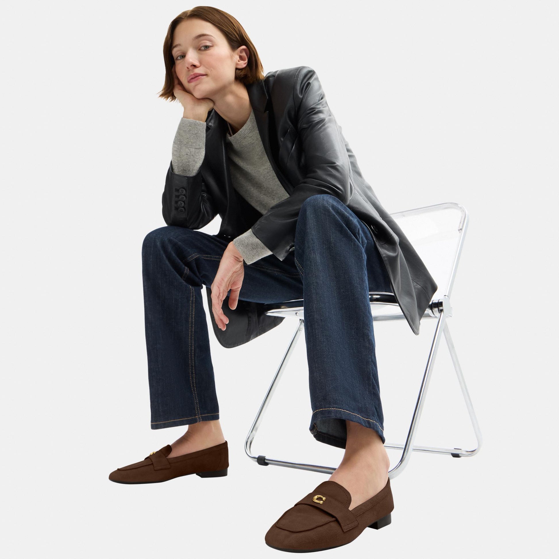 CCC82-Sculpted C Loafer-Chocolate