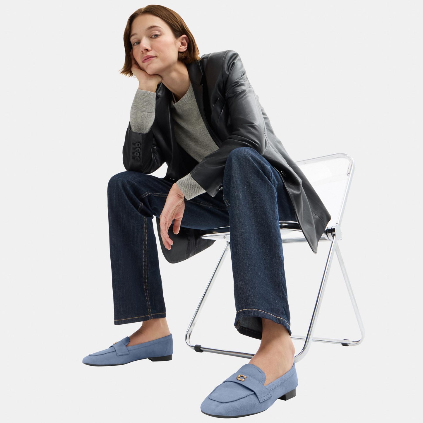 CCC82-Sculpted C Loafer-Light Denim