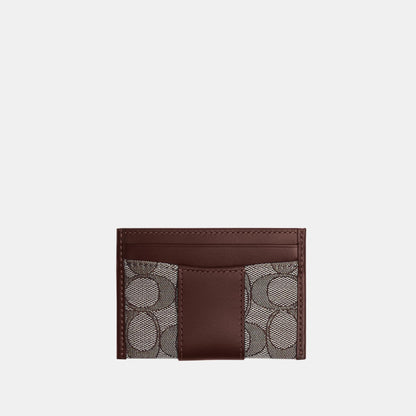 CCD04-Essential Card Case in Signature Jacquard-B4/Oak Maple