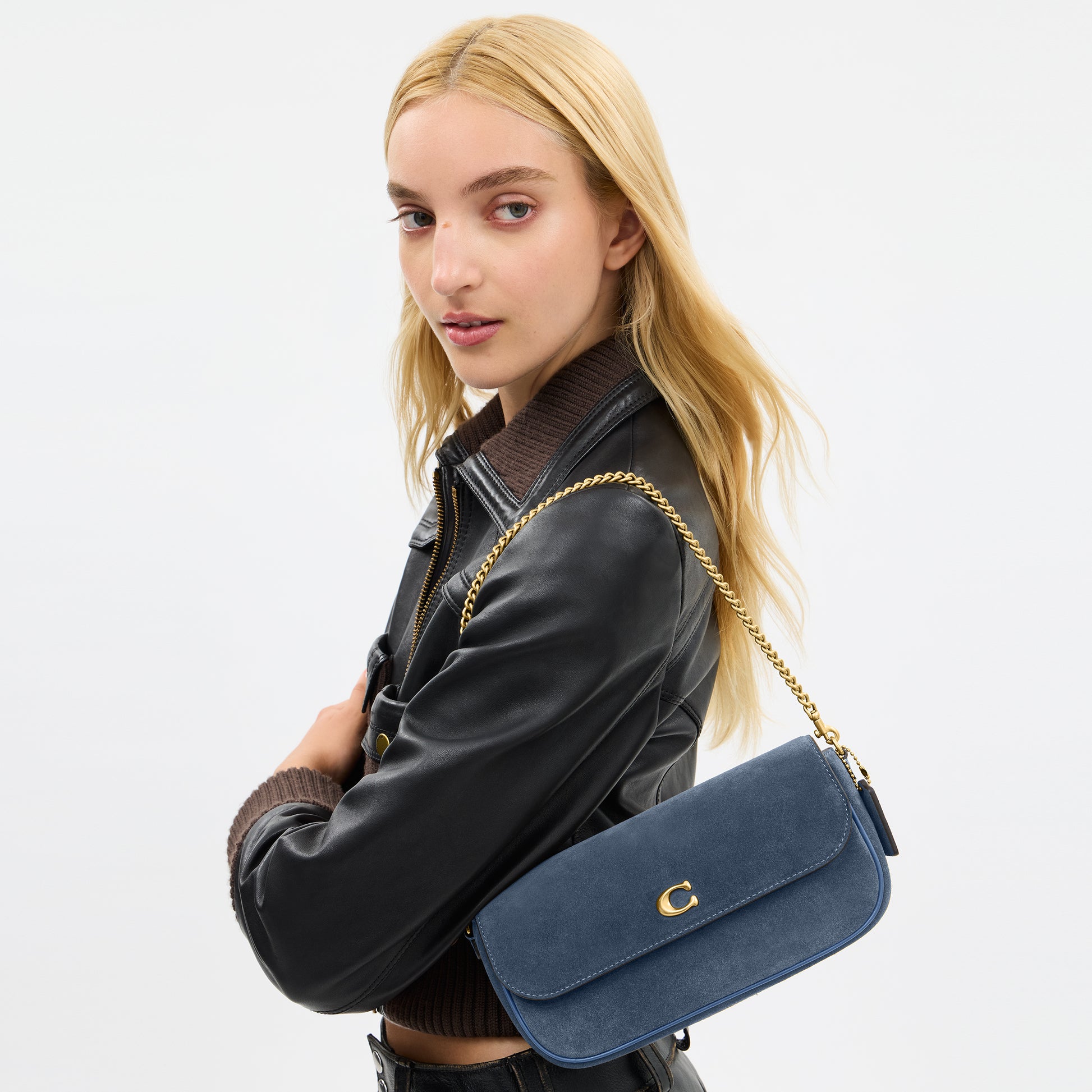 CCD07-Brook Flap Chain Bag-B4/Light Denim