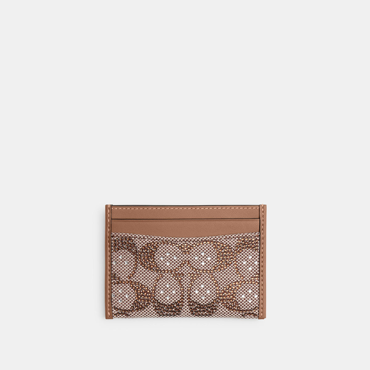 CCD08-Essential Card Case in Crystal Signature Jacquard-B4/Mushroom