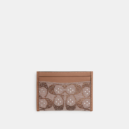 CCD08-Essential Card Case in Crystal Signature Jacquard-B4/Mushroom
