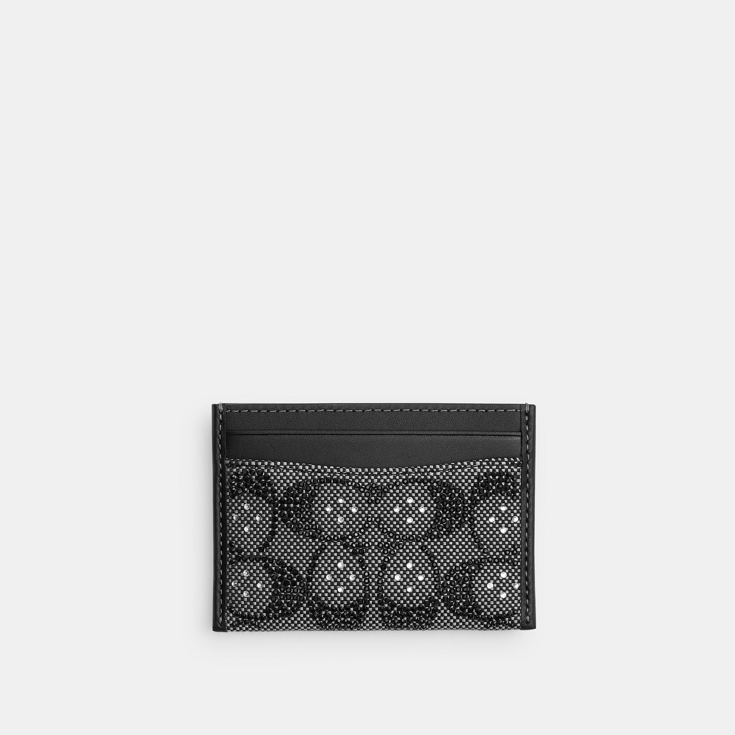 CCD08-Essential Card Case in Crystal Signature Jacquard-Lh/Black