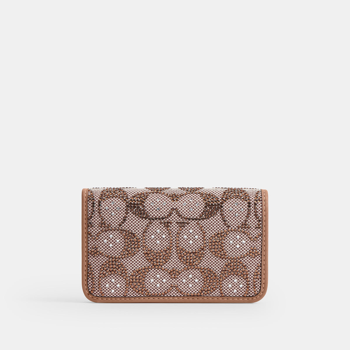 CCD16-Essential Slim Card Case in Crystal Signature Jacquard-B4/Mushroom