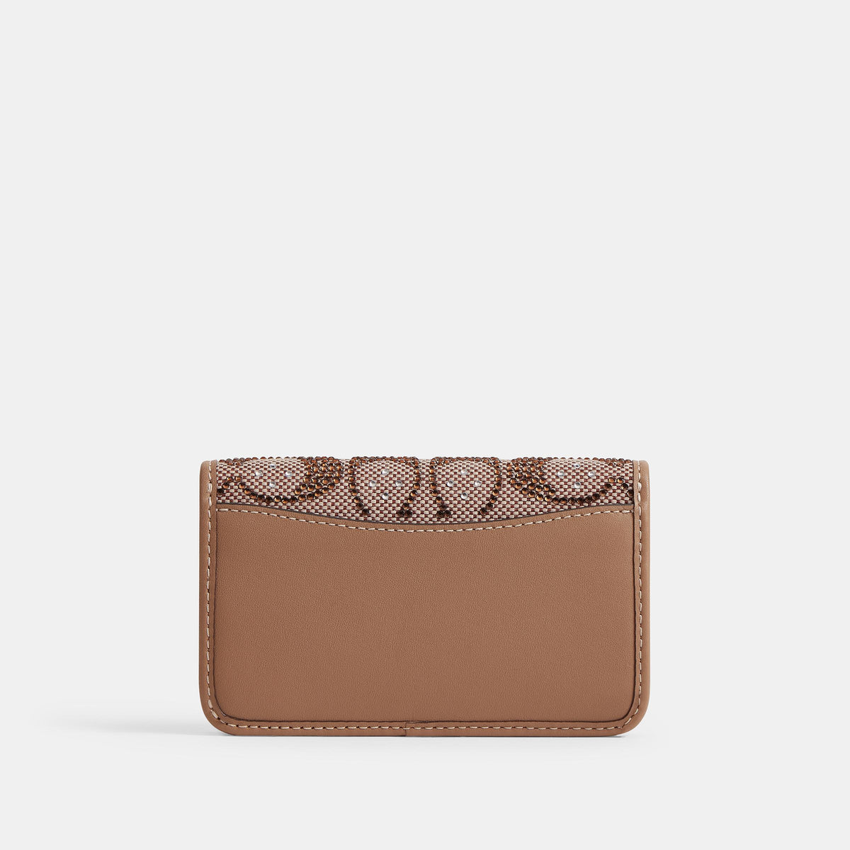 CCD16-Essential Slim Card Case in Crystal Signature Jacquard-B4/Mushroom