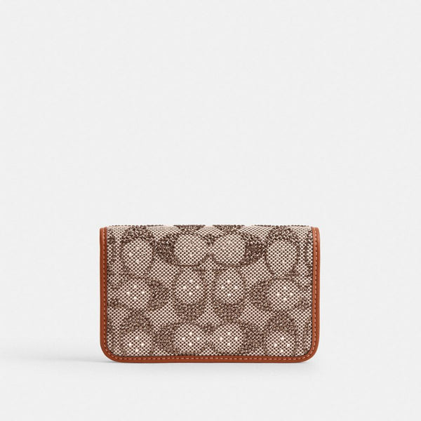 Essential Slim Card Case in Crystal Signature Jacquard