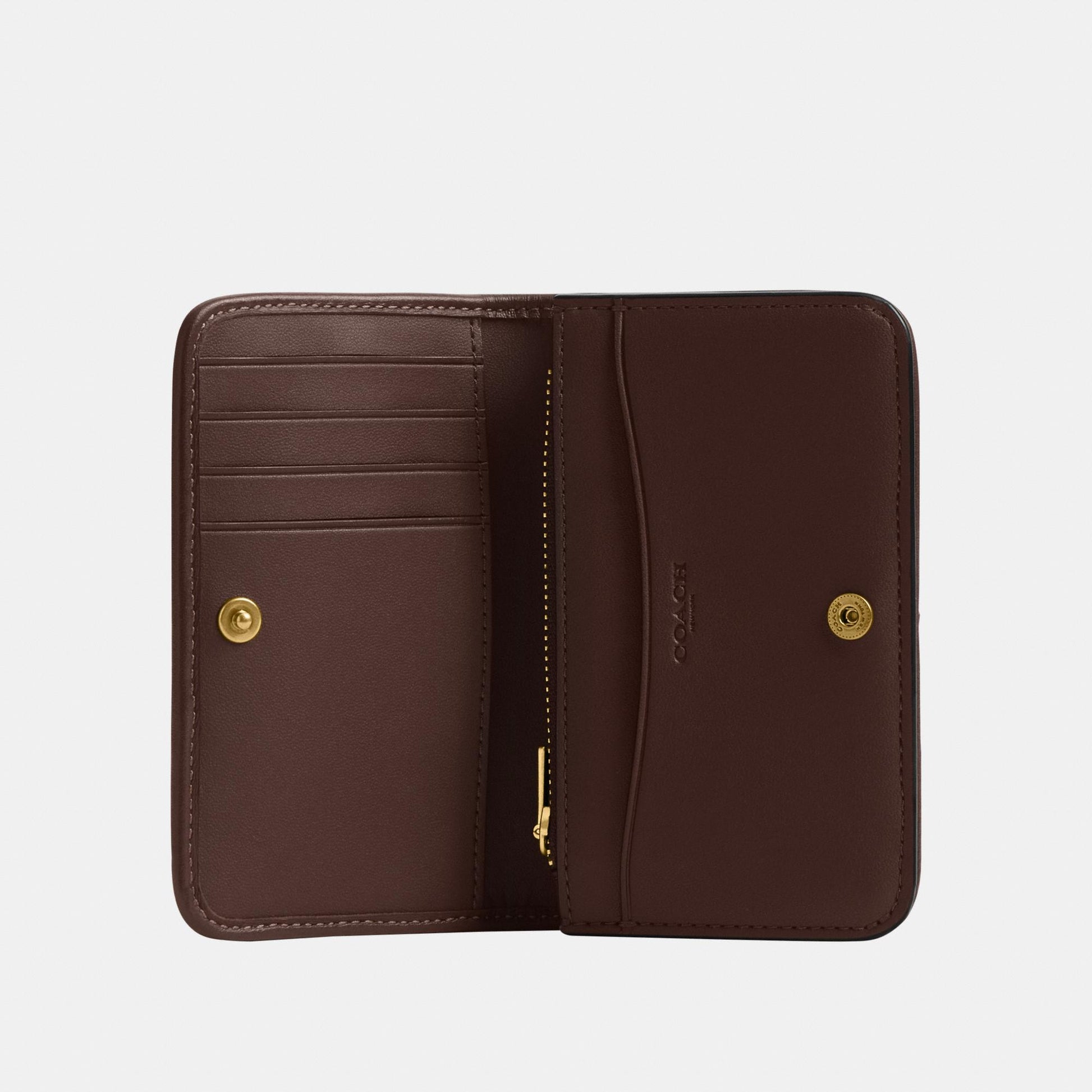 CCD18-Essential Slim Card Case In Signature Jacquard-B4/Oak Maple