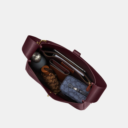 CCD65-Hadley Large Shoulder Bag-Im/Dark Wine