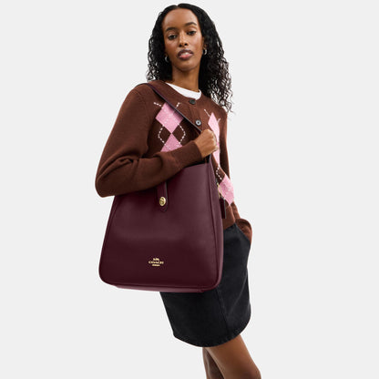 CCD65-Hadley Large Shoulder Bag-Im/Dark Wine