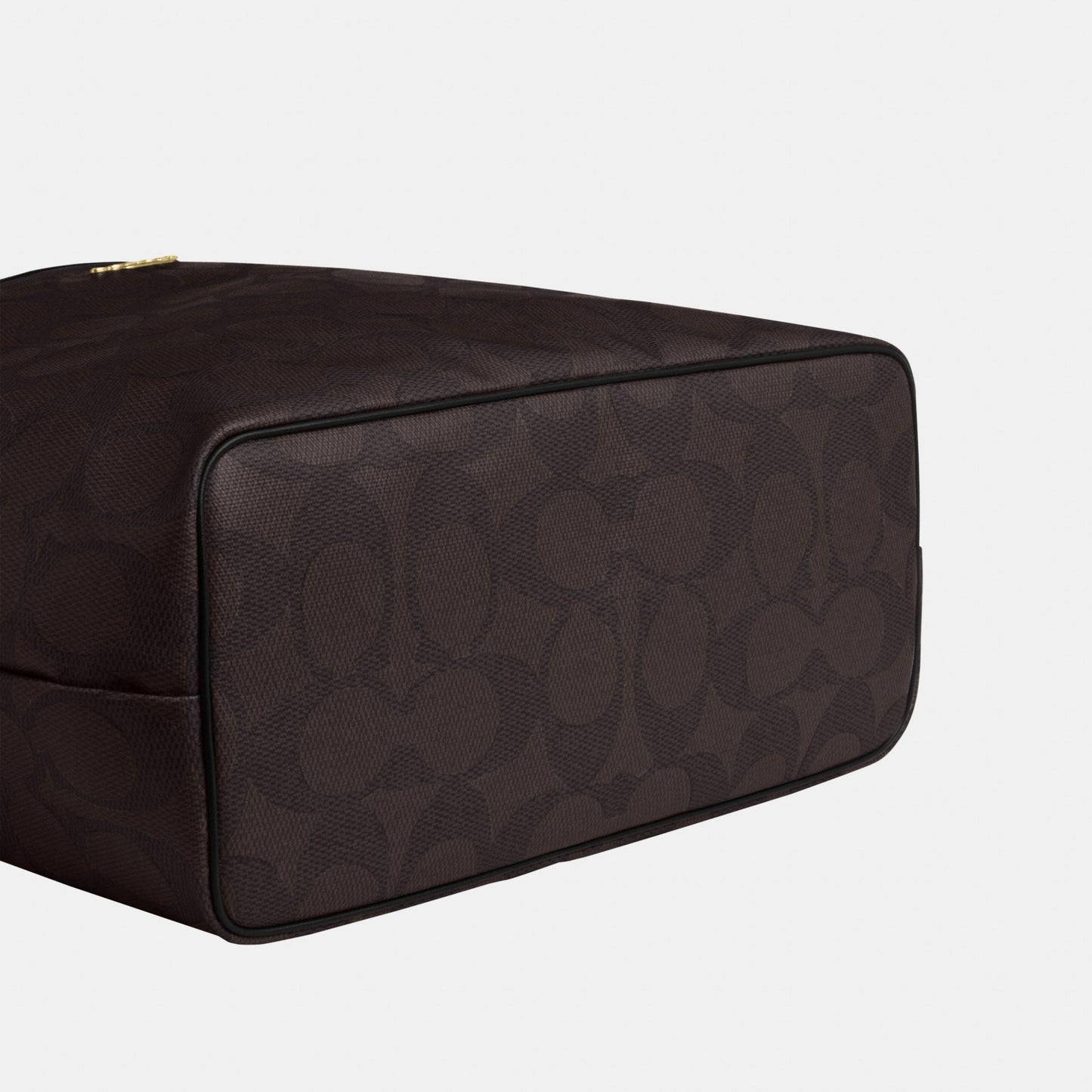 CCD66-Large City Tote Bag in Maxi Signature Canvas-Im/Walnut/Black