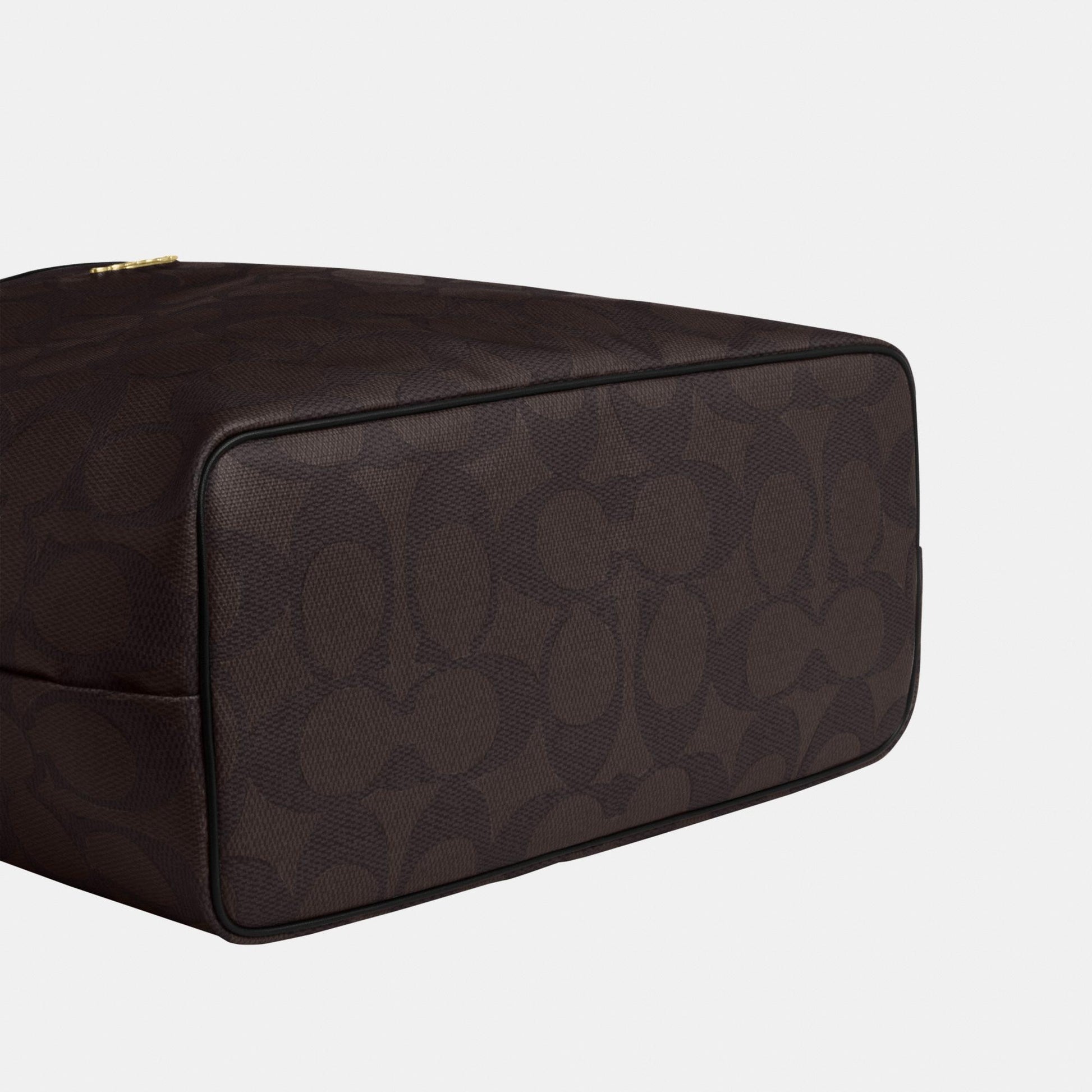 CCD66-Large City Tote Bag in Maxi Signature Canvas-Im/Walnut/Black