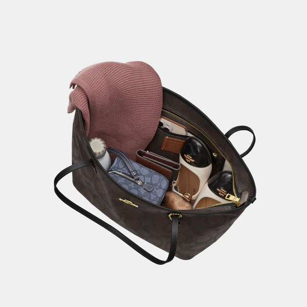 Large City Tote Bag in Maxi Signature Canvas