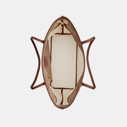 CCD66-Large City Tote Bag in Maxi Signature Canvas-Im/Tan/Brown