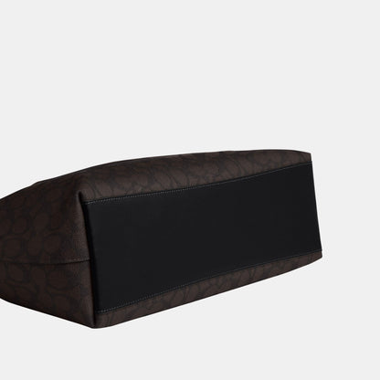 CCD69-Station Tote Bag in Signature Canvas-Im/Walnut/Black