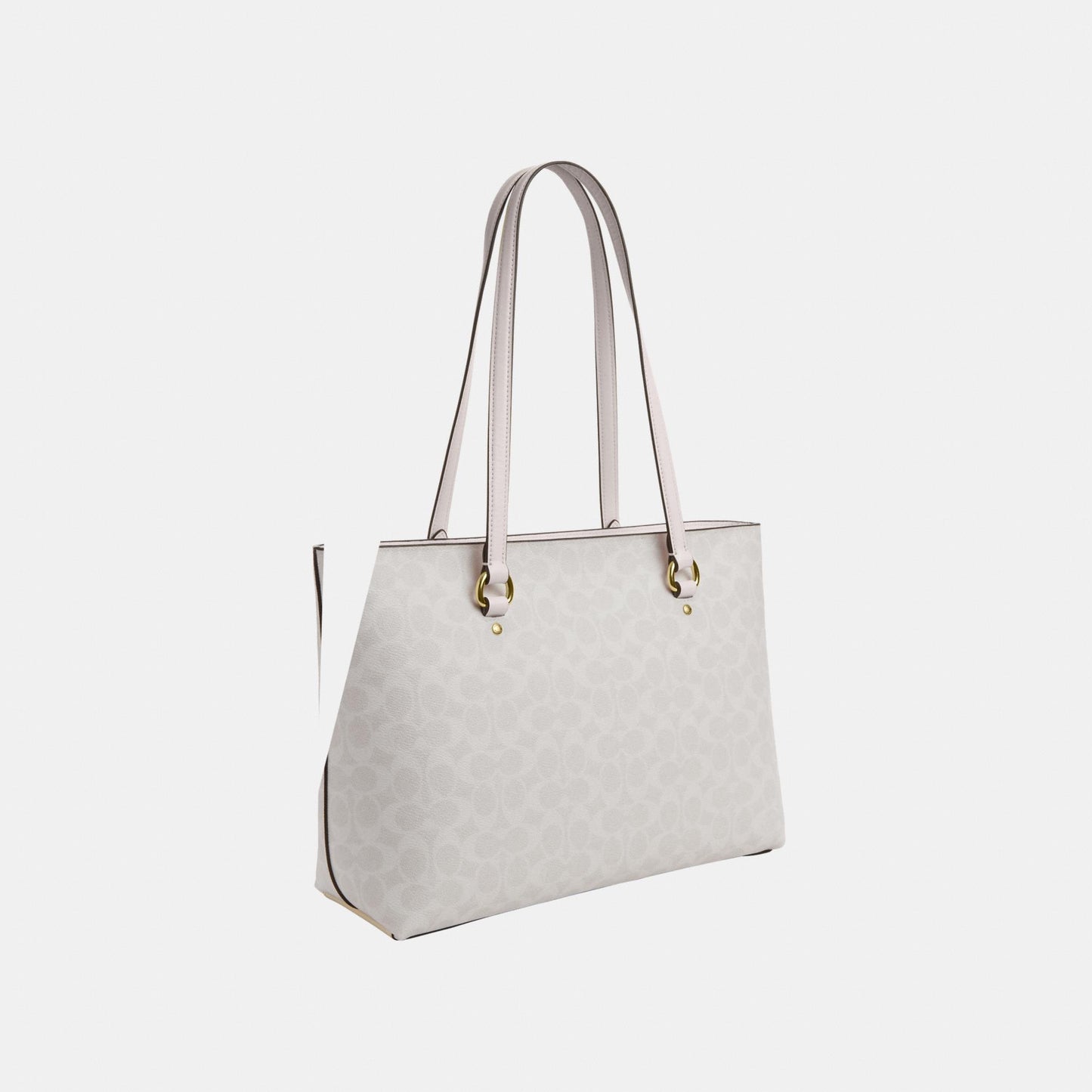 CCD69-Station Tote Bag in Signature Canvas-Im/White/Chalk