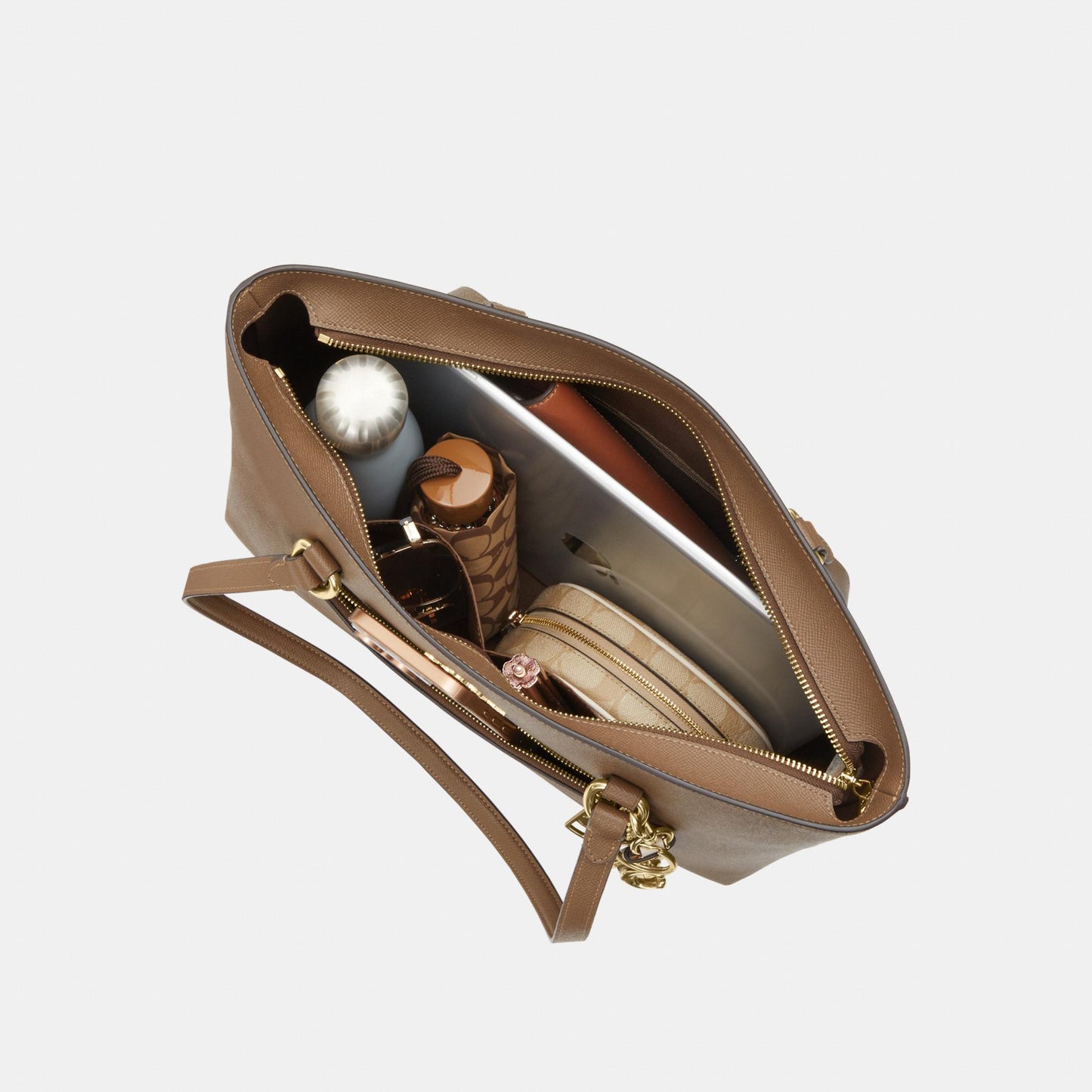 CCD71-Station Tote Bag-Im/Dark Stone