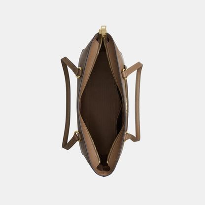 CCD71-Station Tote Bag-Im/Dark Stone