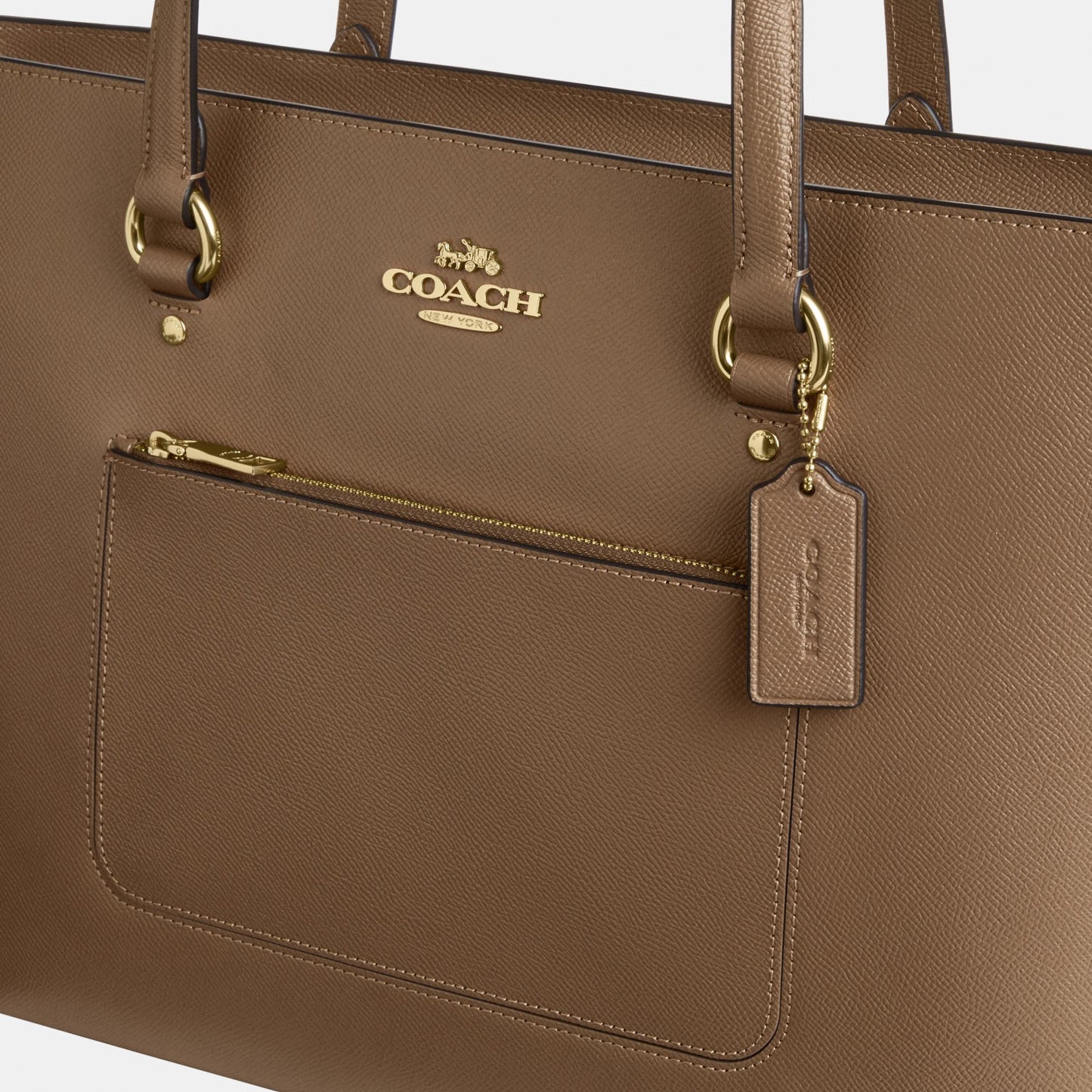 CCD71-Station Tote Bag-Im/Dark Stone