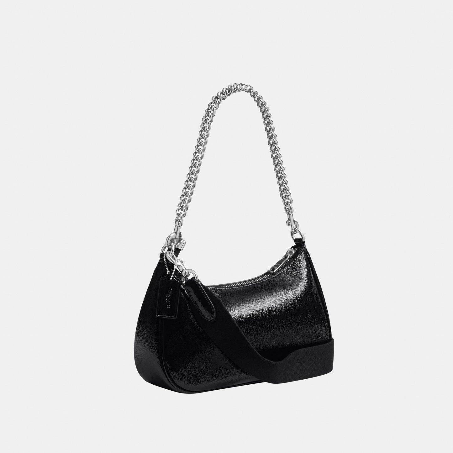 CCD78-Teri Shoulder Bag with Pouch-Sv/Black