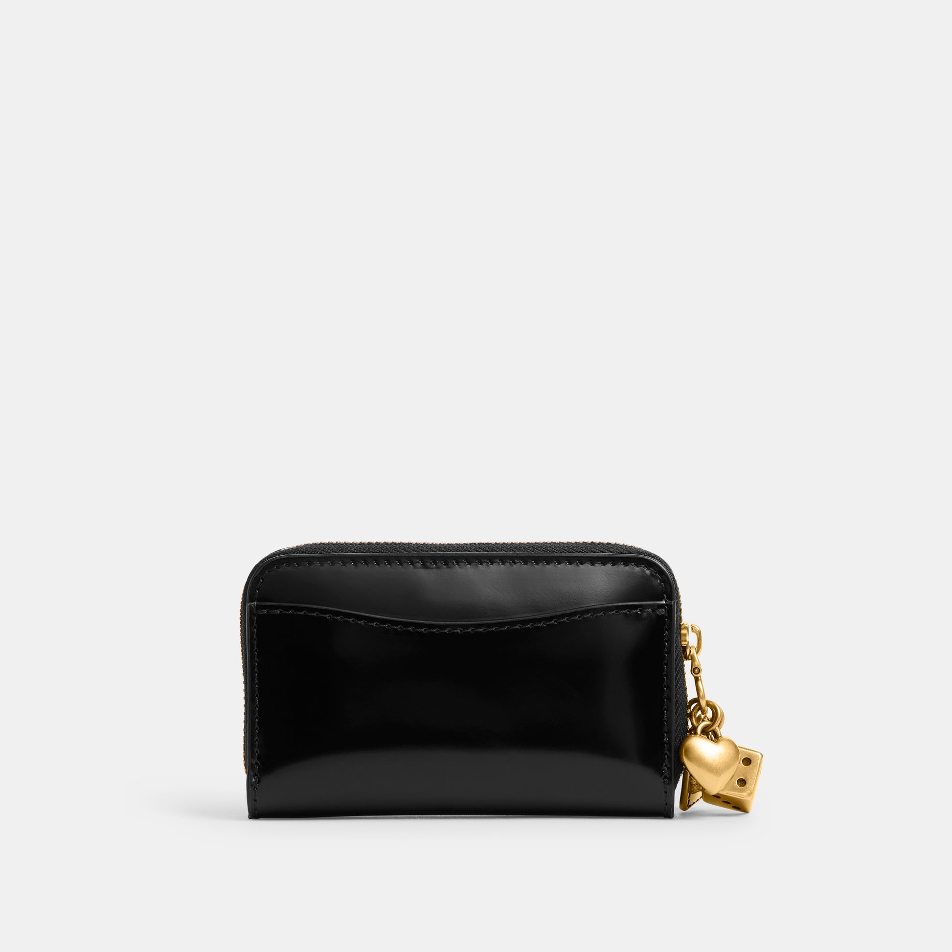 CCD82-Essential Small Zip Around Wallet with Charms-B4/Black