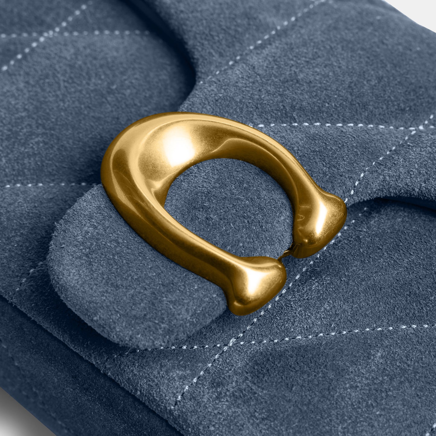 CCD85-Tabby Chain Crossbody Bag 19 with Quilting-B4/Light Denim