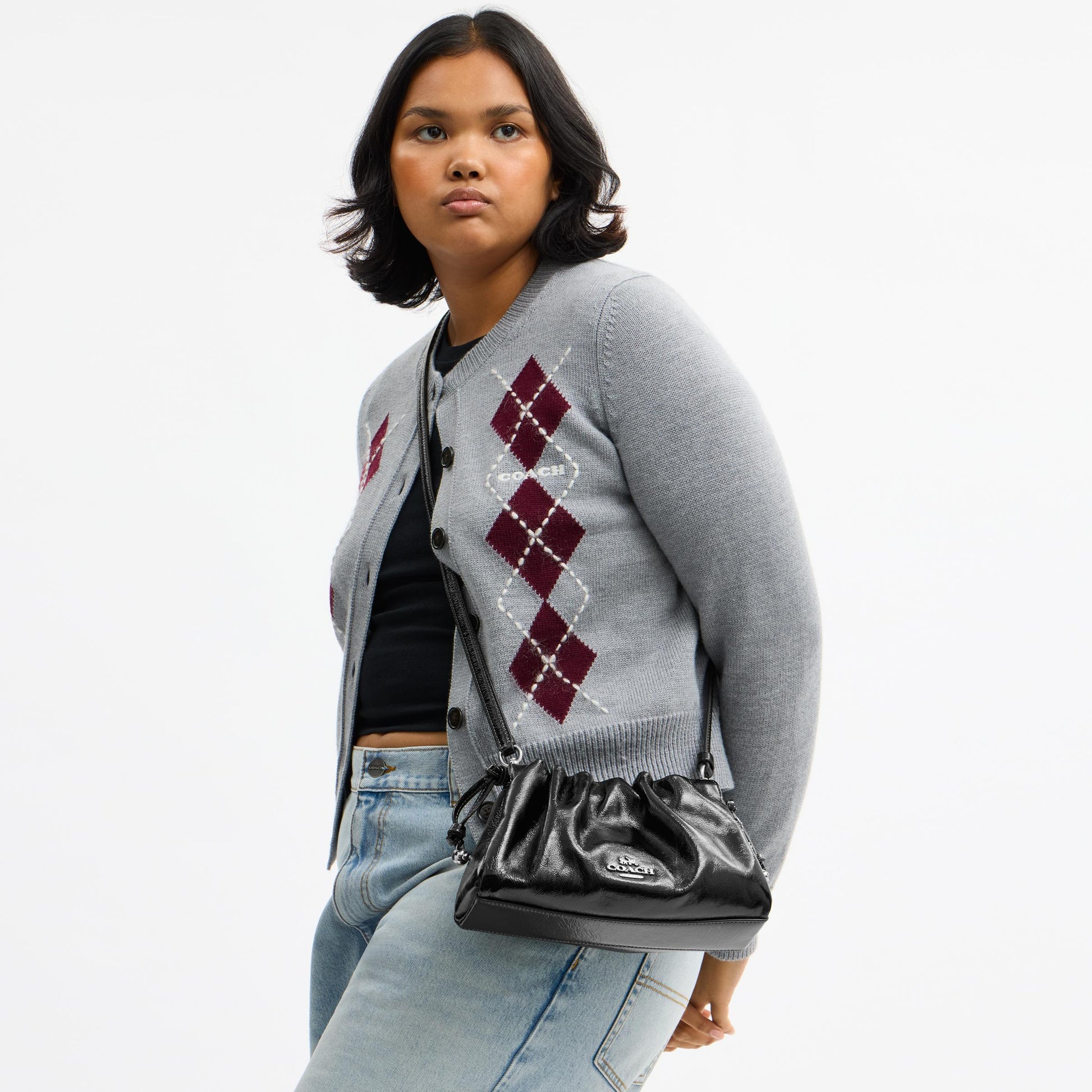 CCE39-Faye Shoulder Bag-Sv/Black