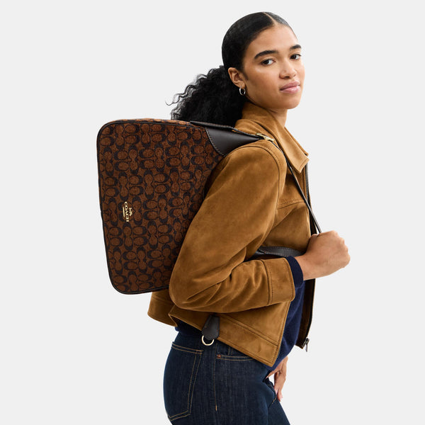 Ella Shoulder Bag in Signature Chenille