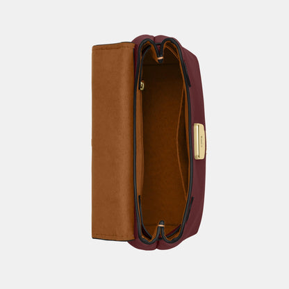 CCE54-Emory Top Handle Bag-Im/Maroon