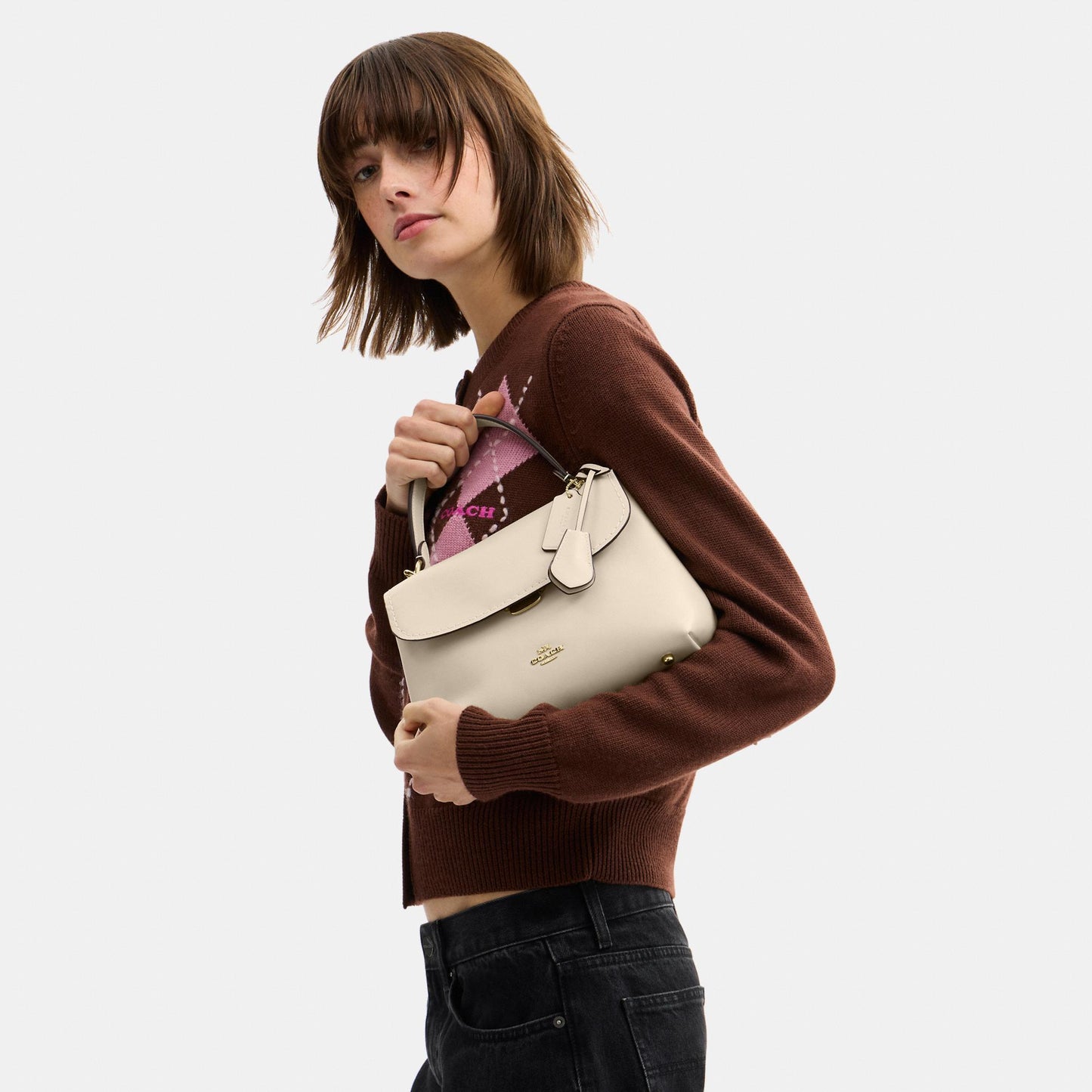 CCE54-Emory Top Handle Bag-Im/Oat