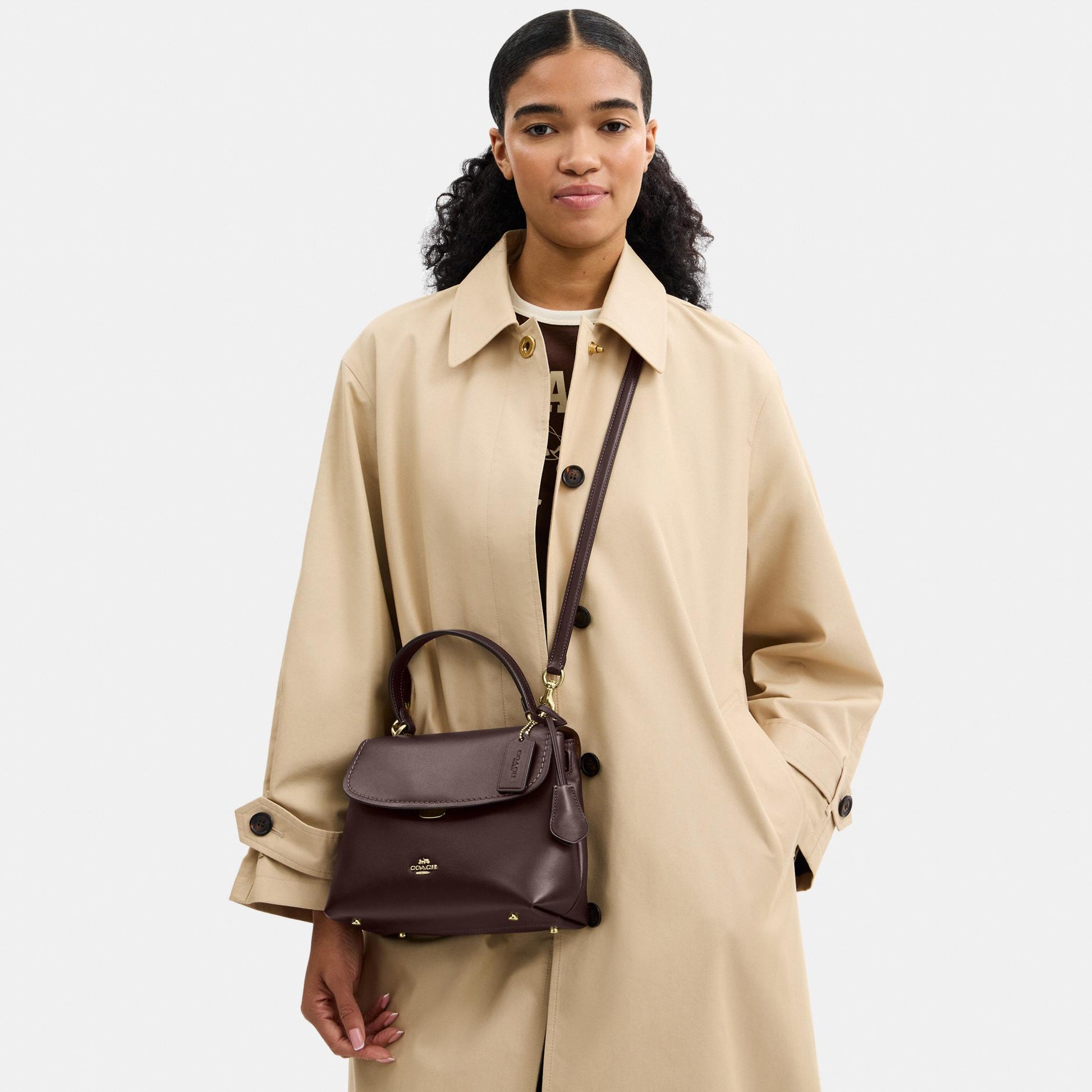 CCE54-Emory Top Handle Bag-Im/Espresso