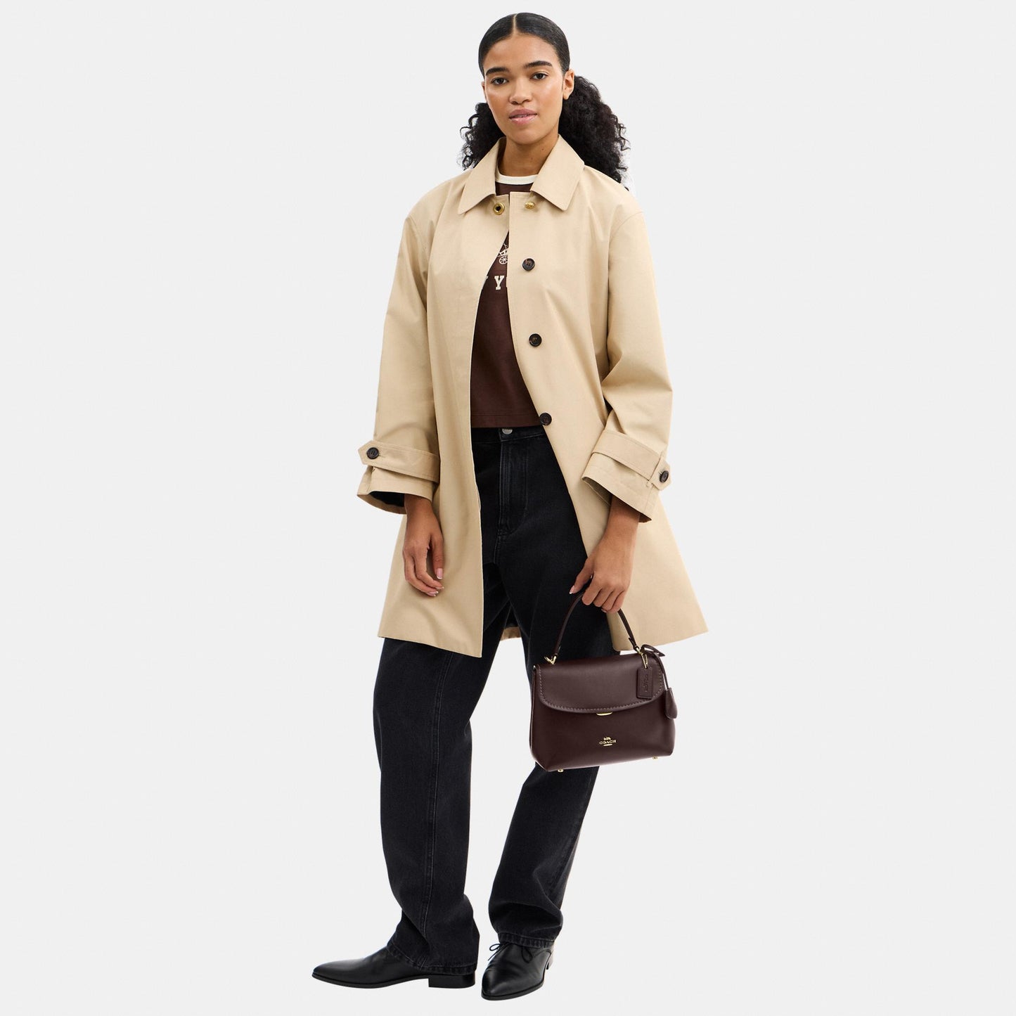 CCE54-Emory Top Handle Bag-Im/Espresso