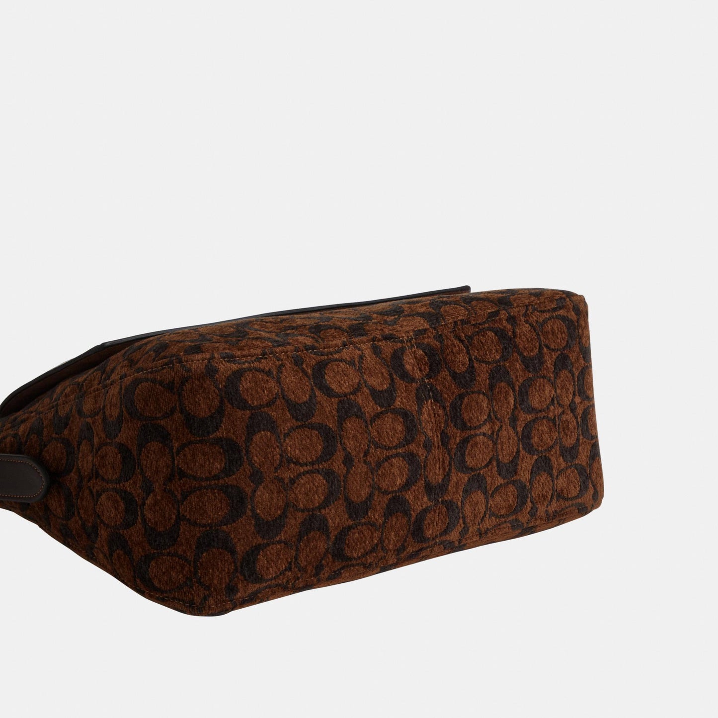 CCE58-Etta Flap Bag in Signature Chenille-Im/Truffle