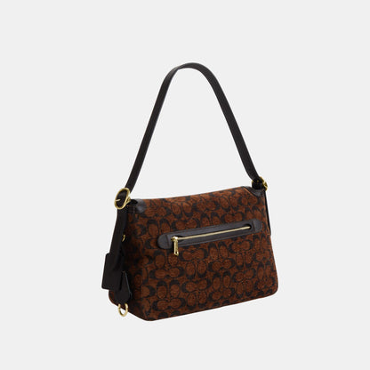 CCE58-Etta Flap Bag in Signature Chenille-Im/Truffle