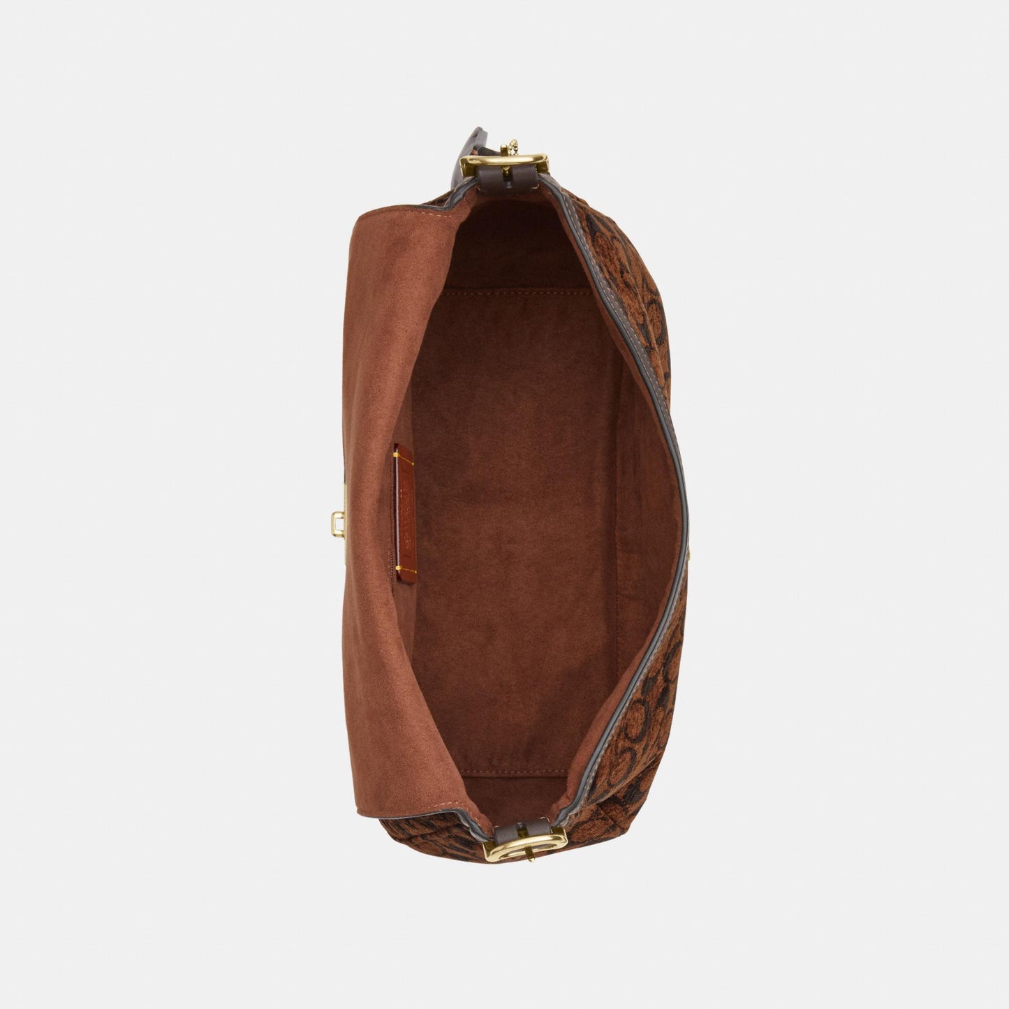 CCE58-Etta Flap Bag in Signature Chenille-Im/Truffle