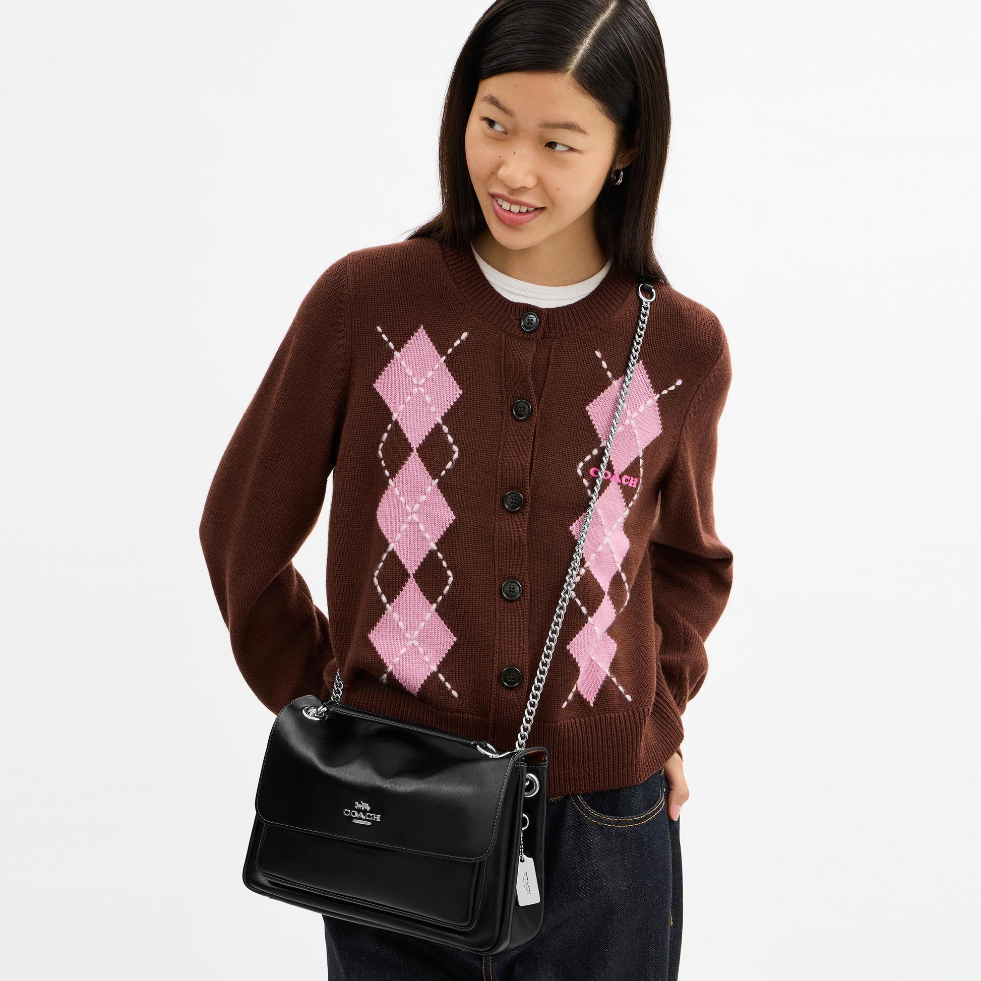 CCF09-Elodie Crossbody Bag-Sv/Black