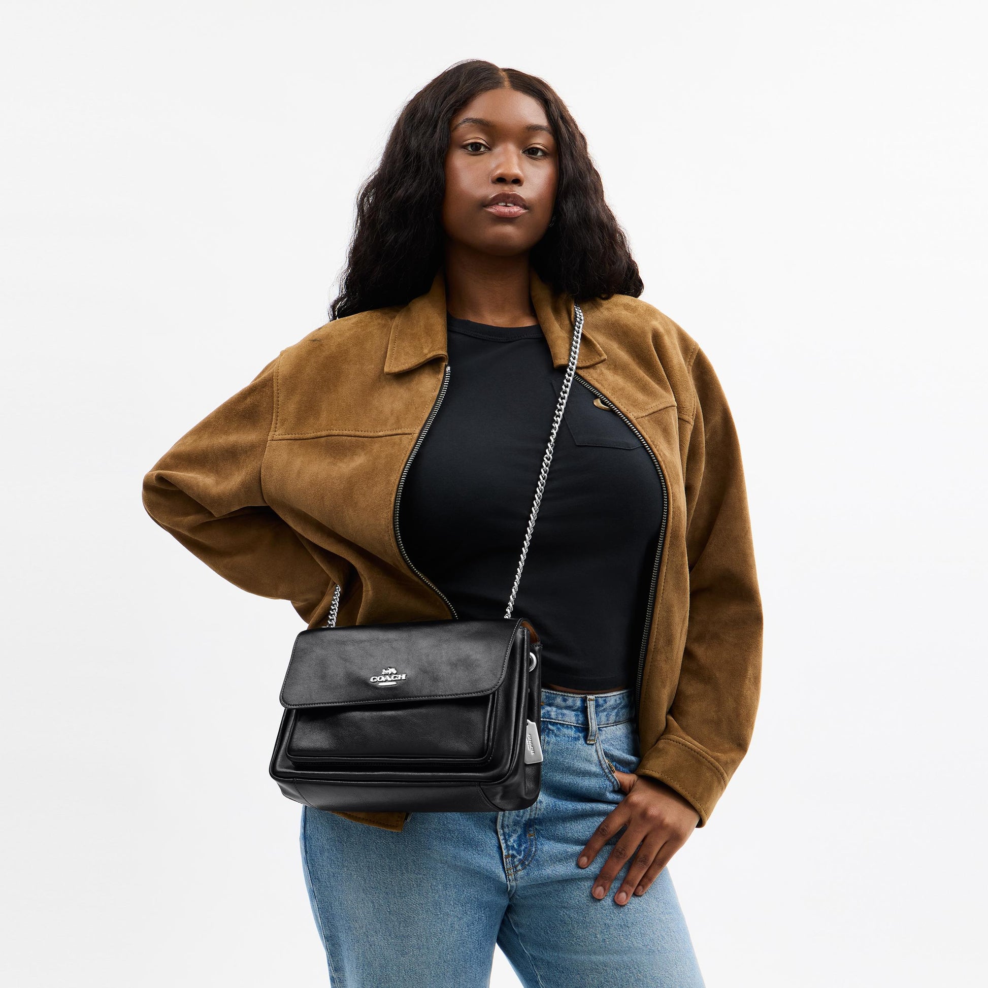 CCF09-Elodie Crossbody Bag-Sv/Black