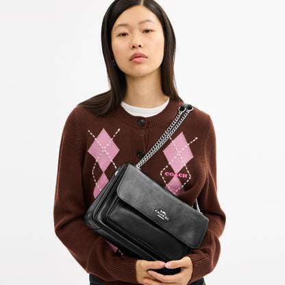 CCF09-Elodie Crossbody Bag-Sv/Black