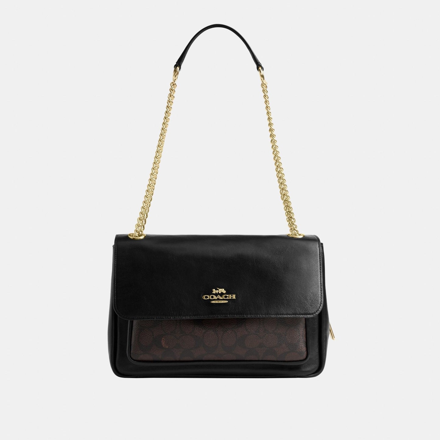 CCF10-Elodie Crossbody Bag in Signature Canvas-Im/Walnut/Black