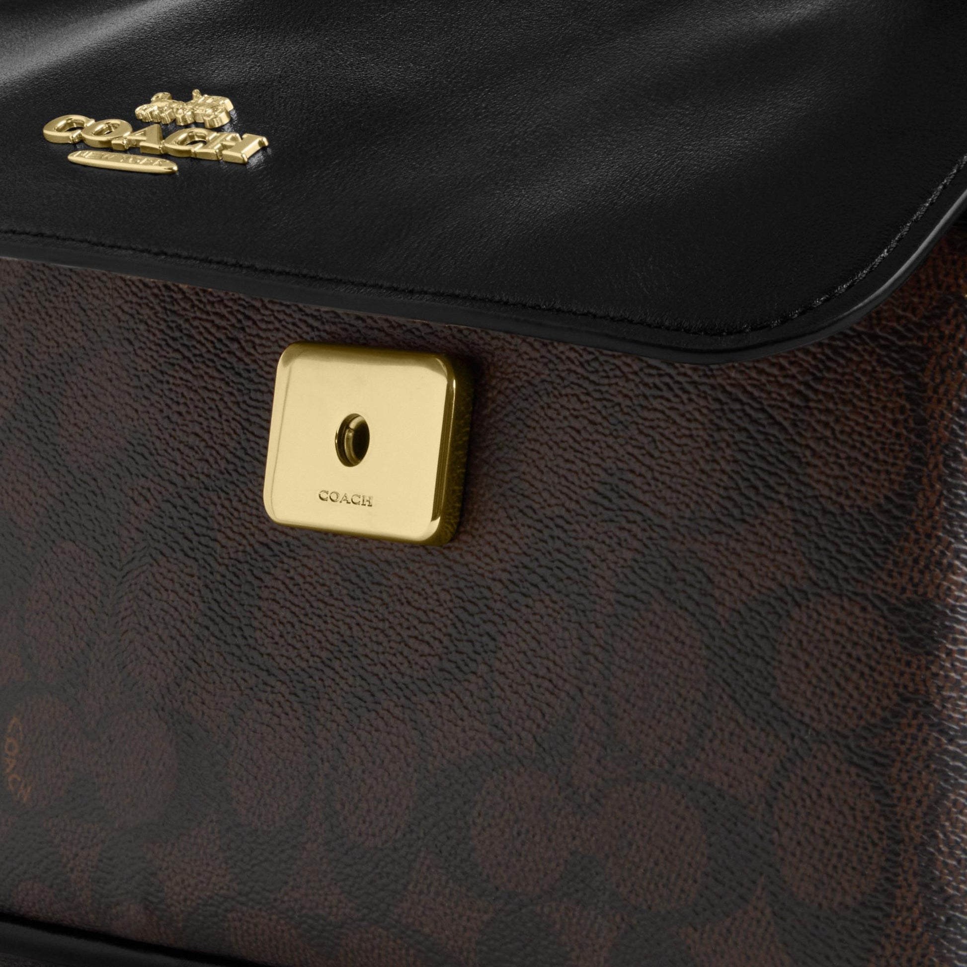 CCF10-Elodie Crossbody Bag in Signature Canvas-Im/Walnut/Black