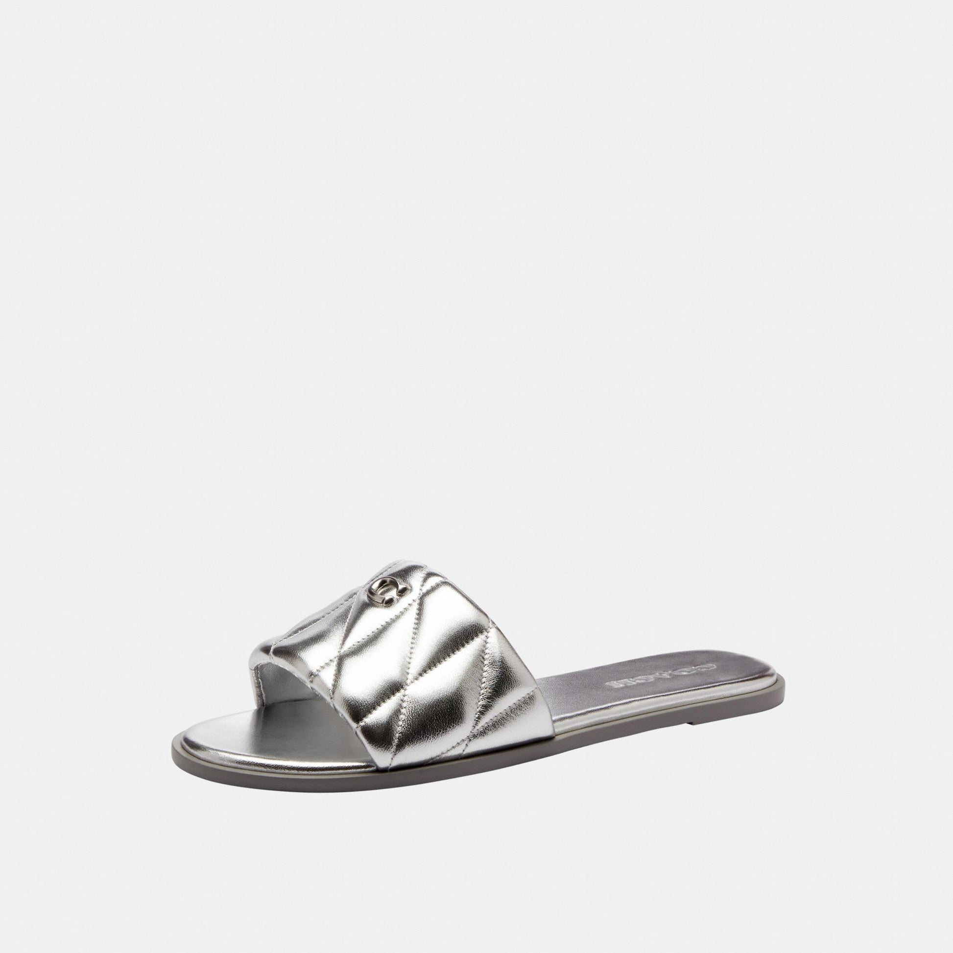 CCH37-Holly Sandal With Quilting-Silver