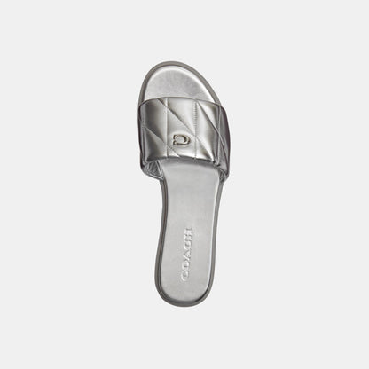 CCH37-Holly Sandal With Quilting-Silver