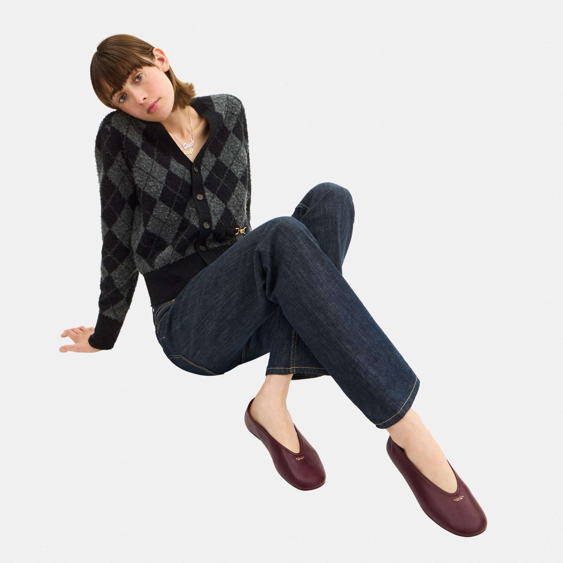 CCH74-Houston Ballet Flat-Merlot