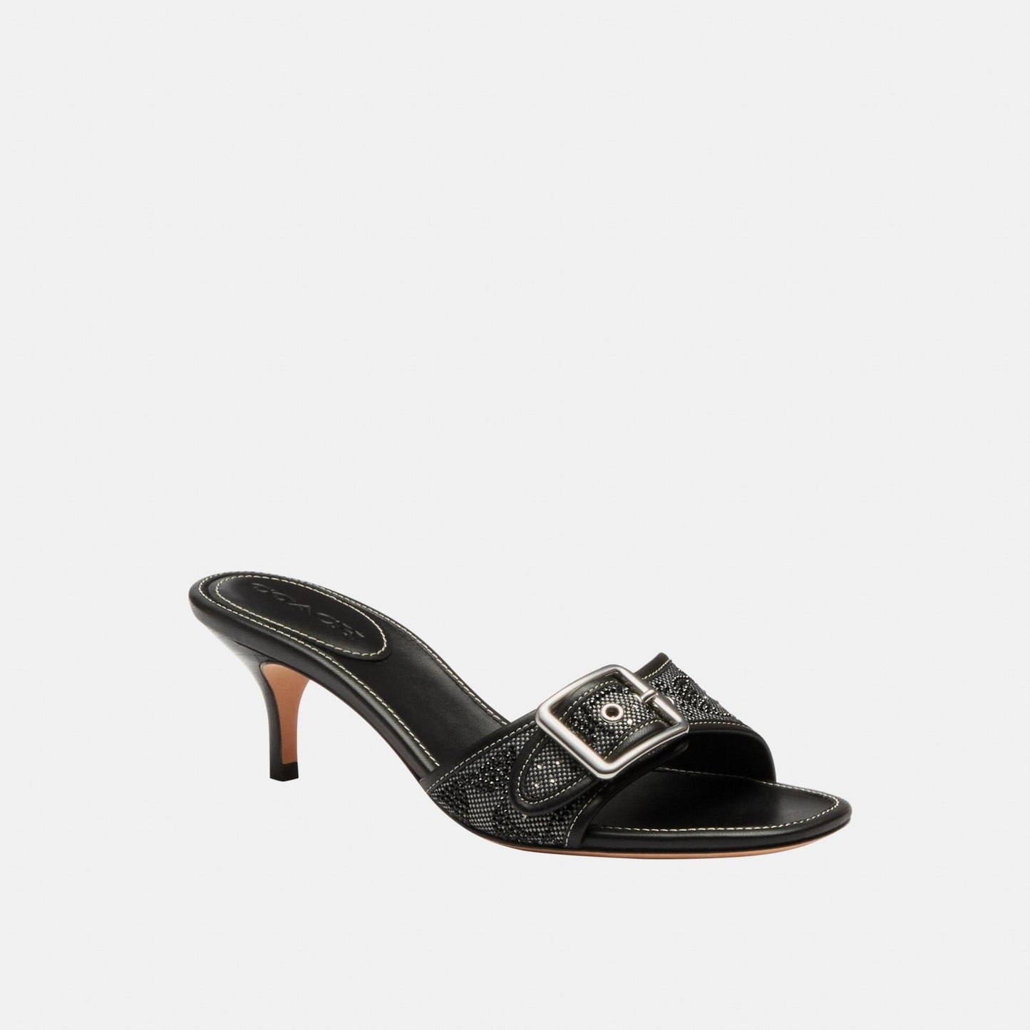 CCM11-Margot Sandal in Crystal Signature Jacquard-Black