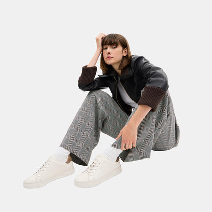 CCN69-High Line Sneaker-Chalk/Brown Khaki