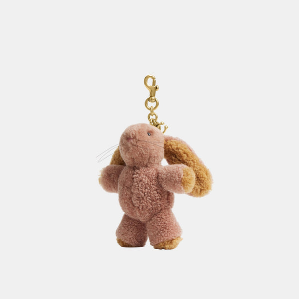 Floppy Bunny Plushie Bag Charm In Shearling