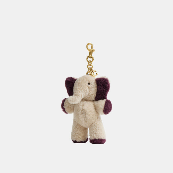 Ellie Elephant Plushie Bag Charm In Shearling